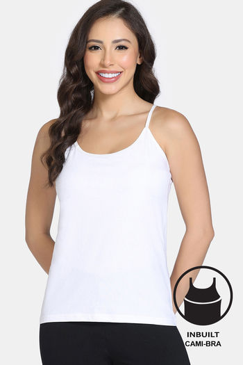 Buy Zivame Knit Cotton Camisole - Lucent White